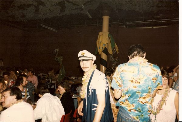 Lauriston fire station - 'Hawaiian' dance 1984